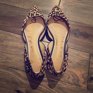 Sam Edelman Leopard Pointy Toe Flats- new